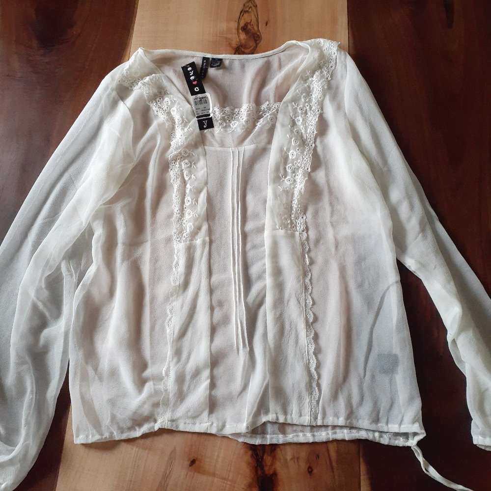 Sheer white blouse